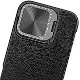 Шкіряний чохол-книжка Nillkin Qin Prop для Apple iPhone 16 (6.1") Black, фото 7