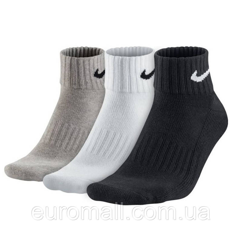 Шкарпетки Nike Value Cotton Quarter мультиколір SX4926-901, Розмір (EU) — 38-42