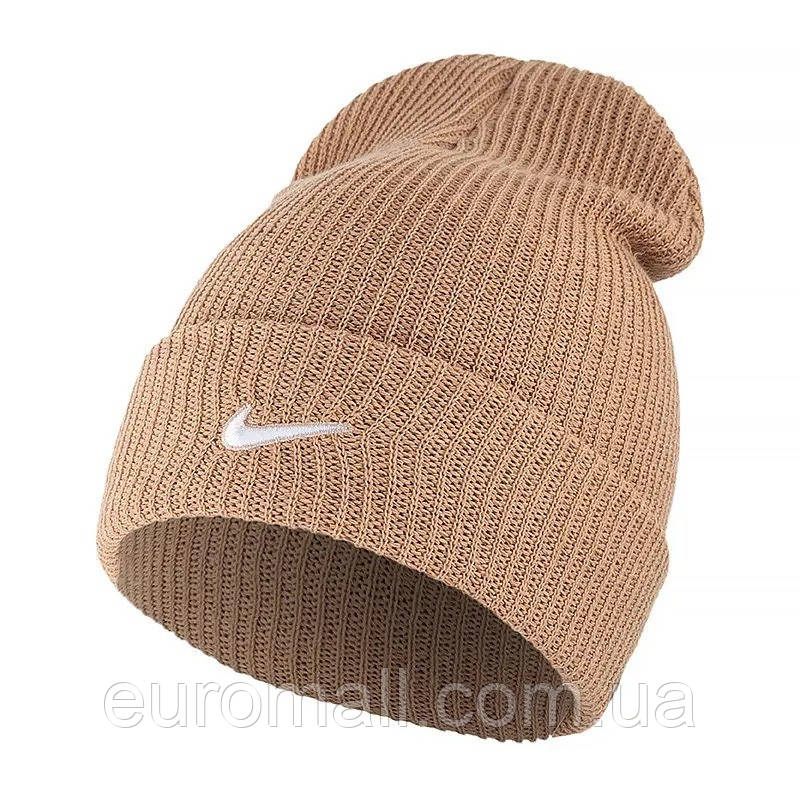 Шапка Nike Sportswear Beanie DV3342-200, Бежевий, Розмір (EU) — 1SIZE