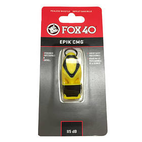 Свисток FOX 40 Original Whistle Epik CMG Safety 8802-0208, Жовтий, Розмір (EU) — 1SIZE