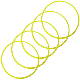 Кільця тренувальні Agility Sports Coordination Rings d-48 cm Pack 5 шт 228053, Жовтий, Розмір (EU) — 48 cm