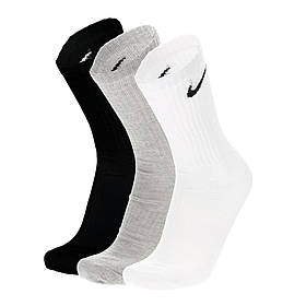 Шкарпетки спортивні NIKE (3 пари) SX7676-901, Білий, Розмір (EU) — 46-50