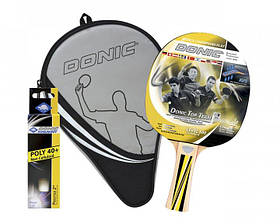 Набір для пінг-понгу Donic Top Team 500 Gift set (ракетка + чохол + 3 м'ячі) 788480, Розмір (EU) — 1SIZE