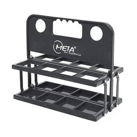 Контейнер пластиковий для пляшок Meta 8 Bottle Carrier Plastic Foldable чорний Уні OFSM 2110008251, Чорний
