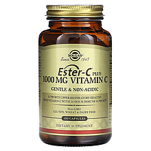 Вітамін С естер плюс, Ester-C Plus Vitamin C, Solgar, 1000 мг, 100 капсул