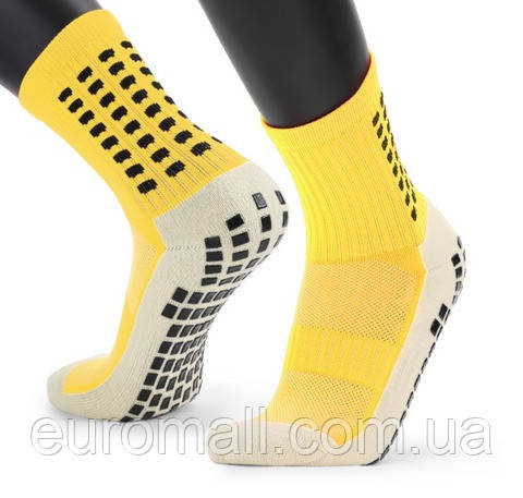 Шкарпетки тренувальні FOOTBALL SOCKS жовті-сірі 14032025-YG, Жовтий, Розмір (EU) — 33-39