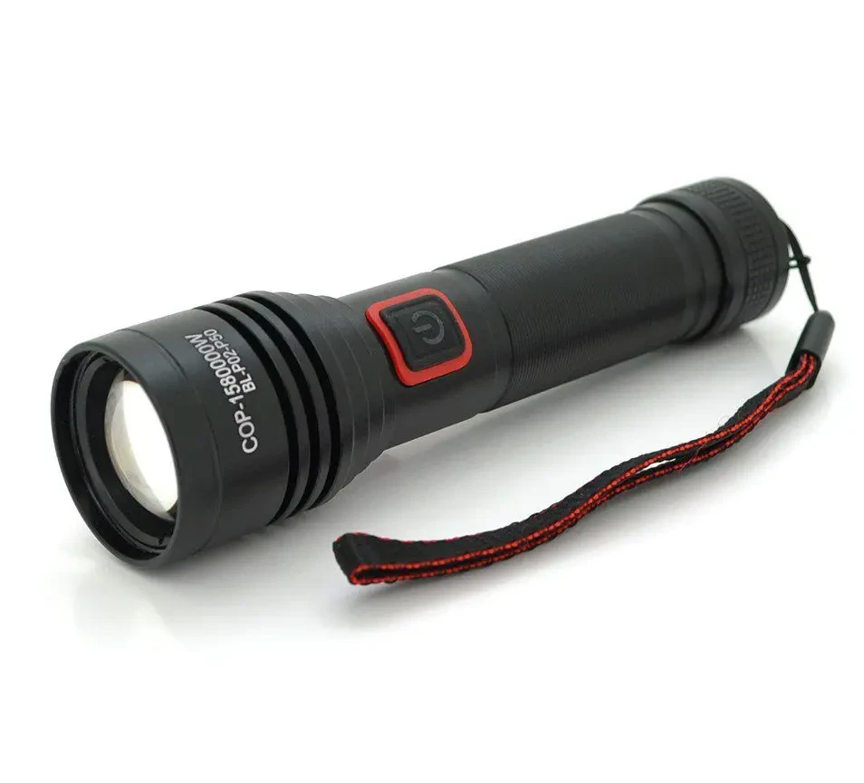 Ліхтар BL-P02-P50, 1x18650, ЗП Type-C, zoom, Box