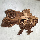 Дерев`янний настінний годинник "Мед Бат ЗСУ", фото 3