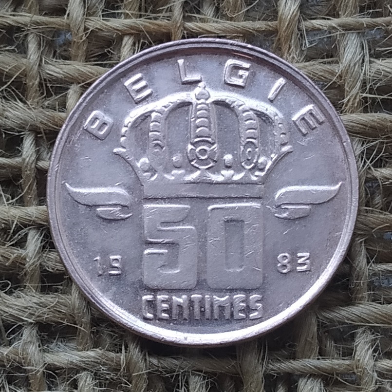 50 сантимiв 1983 року. Бельгiя