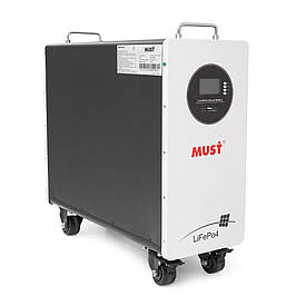 Акумуляторна батарея Must LiFePO4 LP21-48300 51.2V 300Ah 15,36KWh BMS200A@16S, CAN2&RS232&RS485,WI-FI,IP21