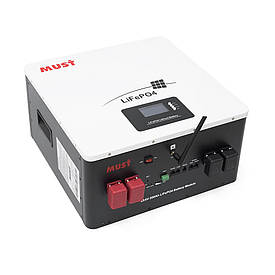 Акумуляторна батарея Must LiFePO4 LP16-24200 25.6V 200Ah, 5,12kWh, BMS100A@8S, CAN2.0/RS232/RS485, 6000