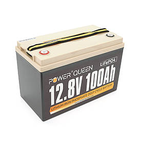 Акумуляторна батарея LiFePO4 Power Queen 12.8V 100Ah, 1280Wh, BMS 100A, 330*170*220мм