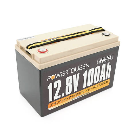 Акумуляторна батарея LiFePO4 Power Queen 12.8V 100Ah, 1280Wh, BMS 100A, 330*170*220мм, фото 1
