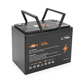 Акумуляторна батарея Li-TIME Group 24 LiFePO4 12.8 100Ач 1280Wh,(100/100A) M8, 200*258*168mm