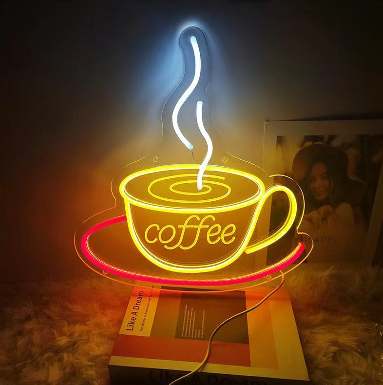 Неонова світлодіодна вивіска Кава Coffee Cup 38*34 см, фото 1