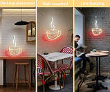 Неонова світлодіодна вивіска Кава Coffee Cup 38*34 см, фото 3