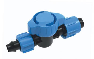 Стартовий кран з підтиском 16 мм, для крапельної стрічки, (фурнітура для монтажу крапельного поливу)