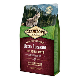 Carnilove Cat Duck & Pheasant Hairball Control з качкою і фазаном для виведення грудок шерсті 400гр