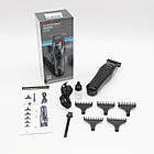 Акумуляторна машинка для стрижки, 4 насадки, Geemy GM-6735 / Бездротова машинка-тример для стрижки волосся, фото 7