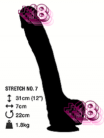 Ділдо на присосці 31см Stretch №7 Англія