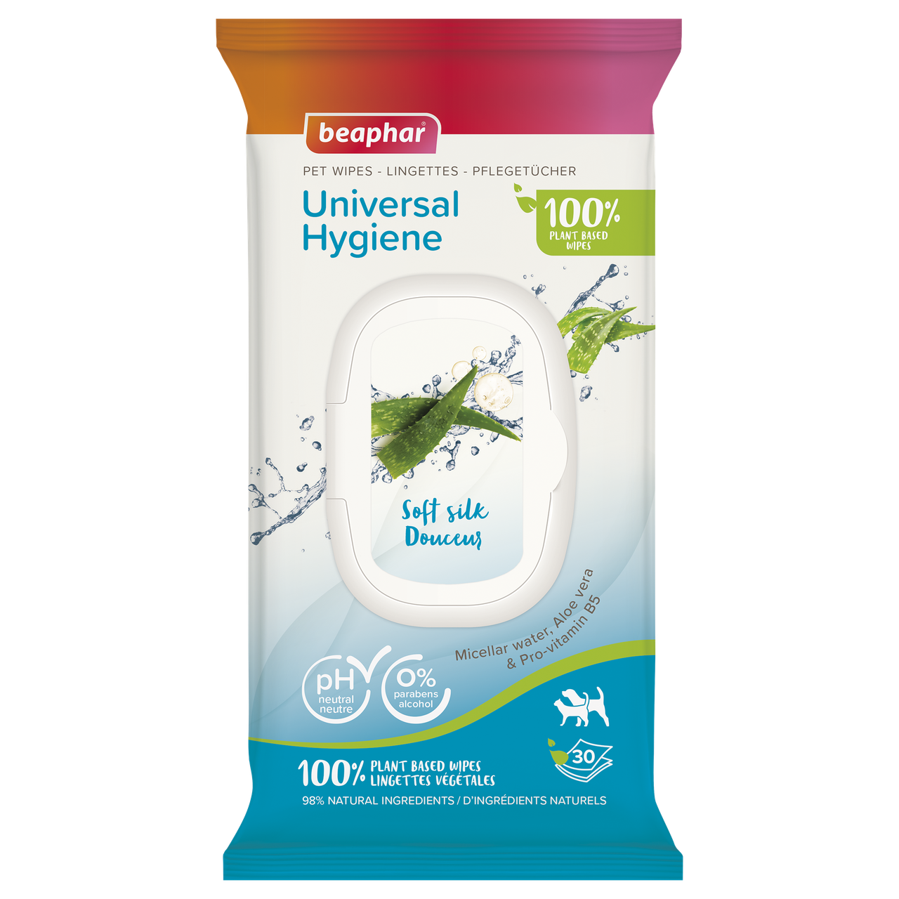 Вологі серветки для тварин Beaphar Pet Wipes універсальні, 30 шт, фото 1