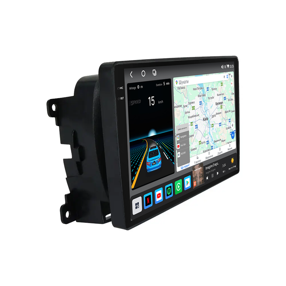 Штатна магнітола Mekede M6 Plus Fiat 500L (2012-2017) (1 Din) CarPlay QleD, фото 1