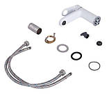 Змішувач для раковини низький Jay, Chrome/White (k35) QTJAY270CRW45551 Qtap, фото 3