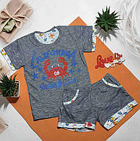 Легкий літній костюм гарної якості 100% бавовна унісекс 92 размер 3-4 роки