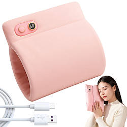 Електрична грілка муфта для рук до 60°, USB, Рожевий / Електрогрілка для рук / Плюшева грілка електрична