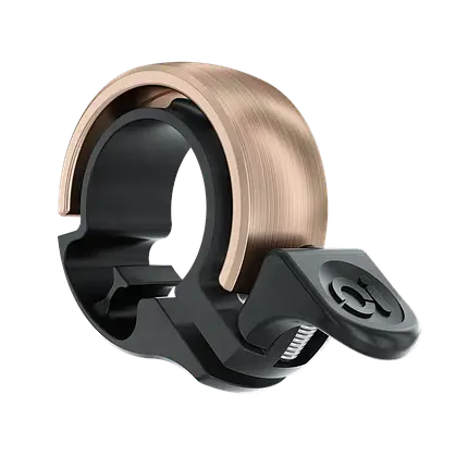 Дзвінок для велосипеда механічний велодзвінок на кермо велосипеда Knog Oi Classic Small Copper 22.2 мм, фото 1