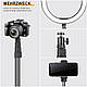 Штатив-трипод NeePho NP-588 165 см для телефону, камери, проектора, GoPro, монопод 2в1 з чохлом, Чорний, фото 8