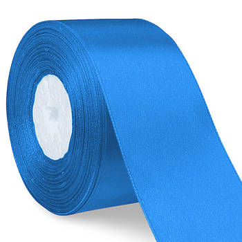 Стрічка атласна №206 світло-синя (5 см х 36 ярдів)