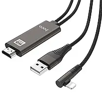 Кабель-перехідник Hoco UA14 USB - Lightning - HDMI, 2 м, фото 4