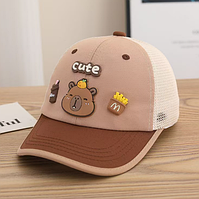 Кепка бейсболка Korni з сіточкою літня для дівчинки для хлопчика Капібара на 3-8 років 50-54 (SVS)