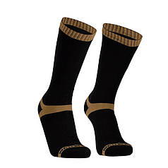 Шкарпетки водонепроникні Dexshell Hytherm Pro Socks, розмір L (43-46), чорні з коричневою смугою