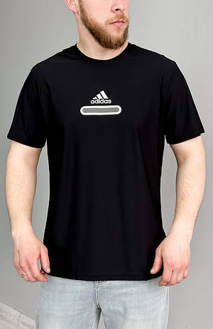 Чоловіча спортивна футболка Adidas чорна футболка Адідас, фото 1