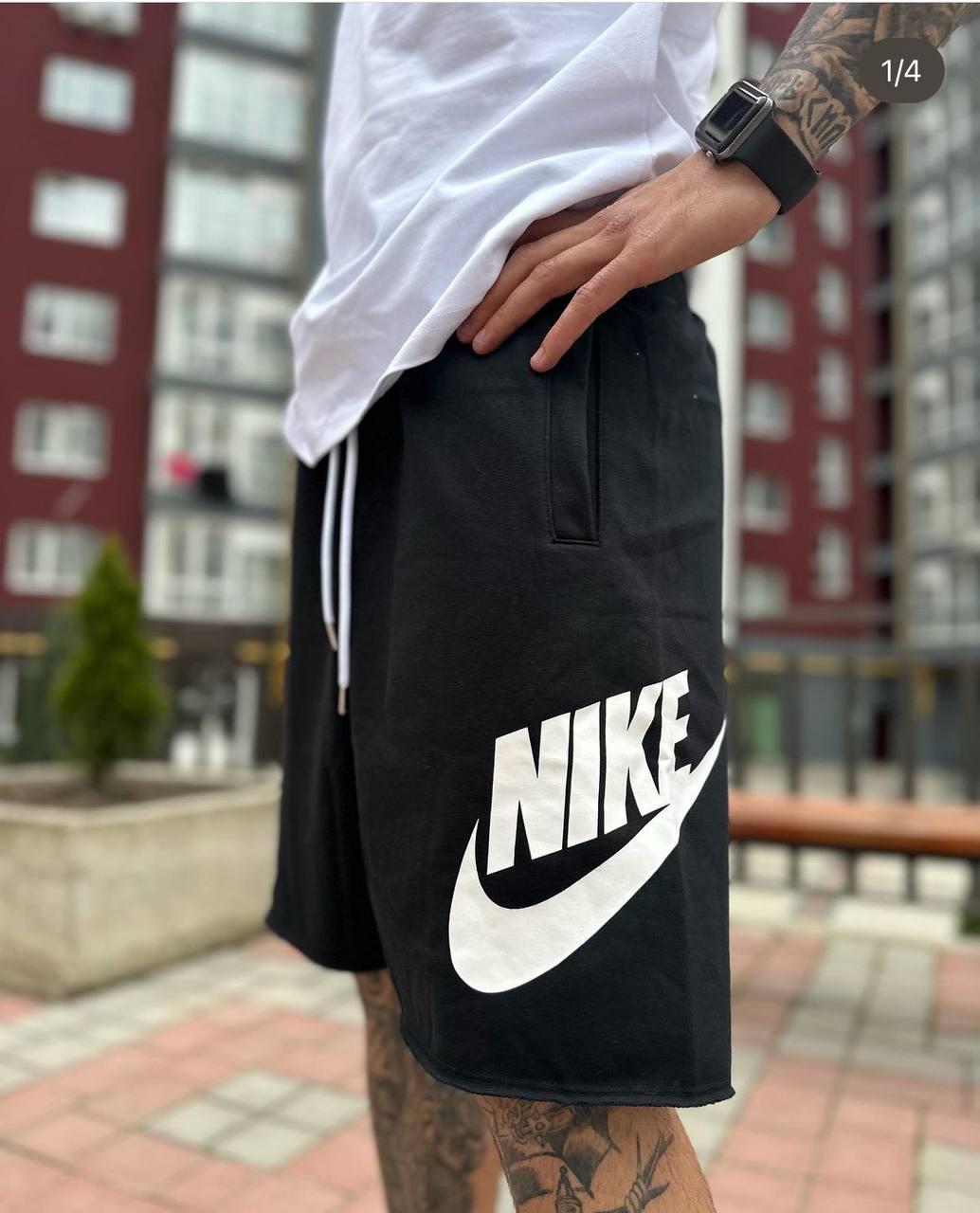 Чоловічі шорти Nike чорні повсякденні на літо Найк