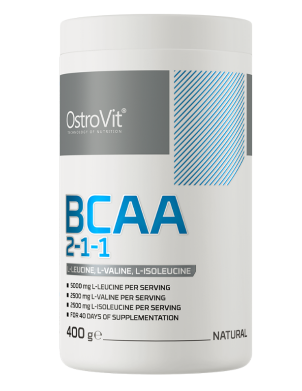 BCAA 2-1-1 OstroVit 400 г Без смакових добавок, фото 1