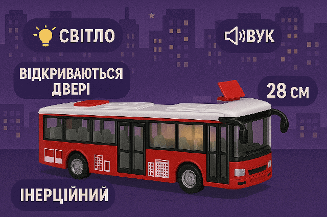 Іграшка Музичний автобус червоний 