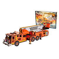 Дерев'яний 3D-конструктор "Пожежна машина" — 318 деталей, PuzzleOK, 3D-конструктор,дерений коструктор машина