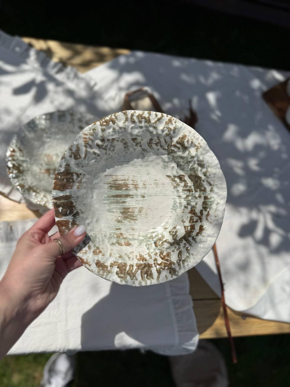 Тарілка Глибока LAVA 500 мл Milk Stone, фото 1