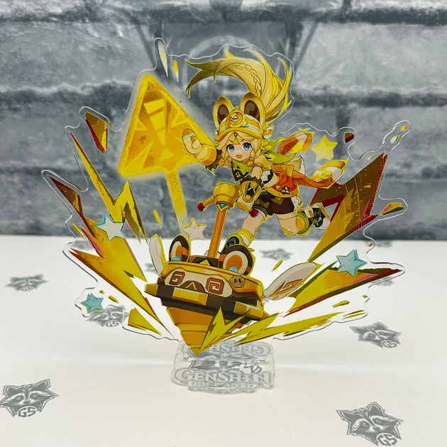 2D акрилова плоска статуя в стилі аніме дівчини , 14 см., фото 1