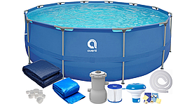 Басейн каркасний Avenli 305x76 круглий садовий басейн з насосом і фільтром