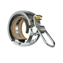 Дзвінок для велосипеда механічний велодзвінок на кермо велосипеда Knog Oi Luxe Small Silver 22.2 мм.