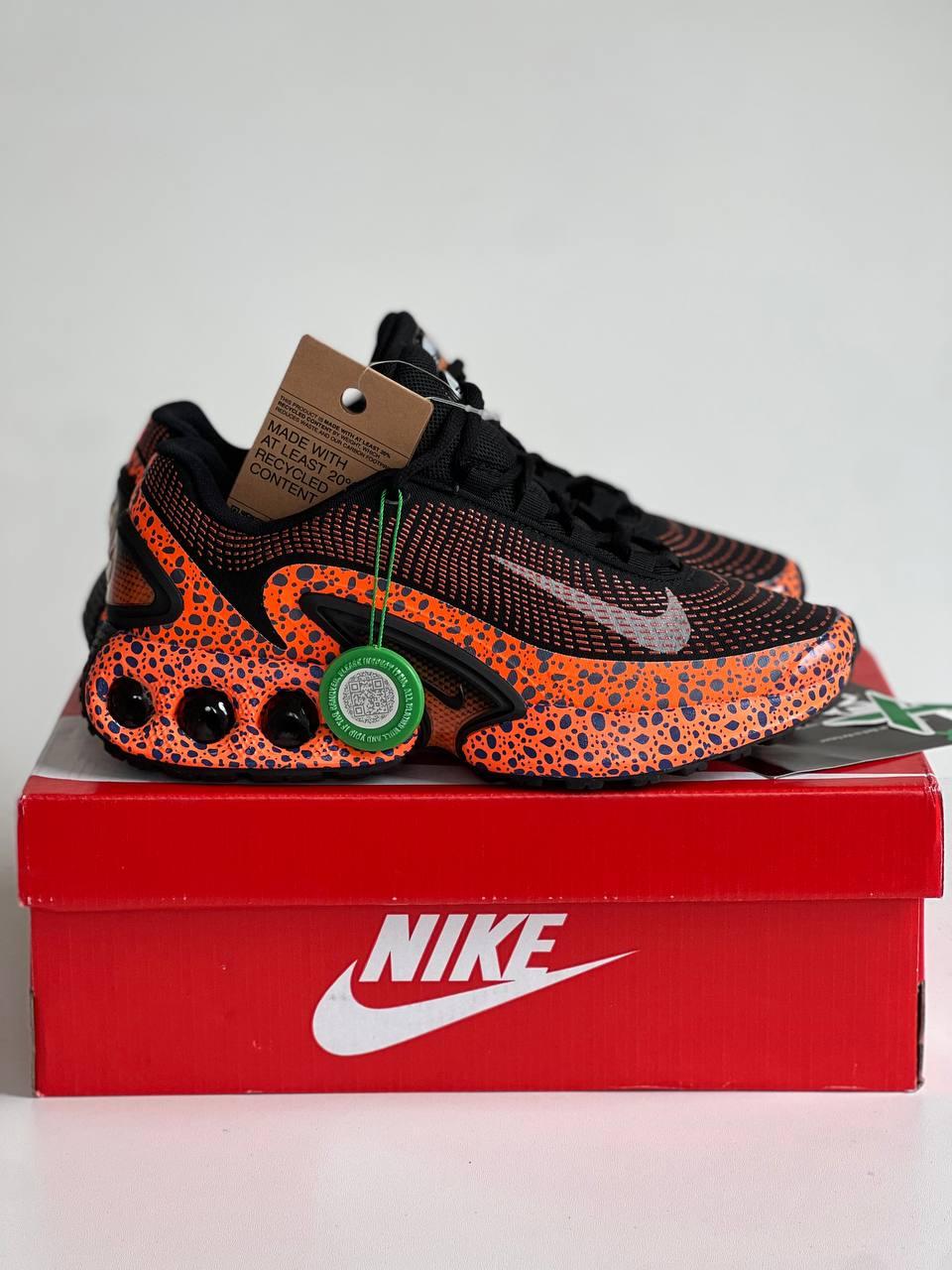 Кросівки Nike Air Max DN Sarari Помаранчеві з чорним Взуття Найк Аір Макс ДН текстиль демисезон унісекс