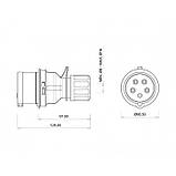 Вилка силова переносна 380V 5х16A поліамід IP44, Bemis (BC1-1505-2011), фото 7