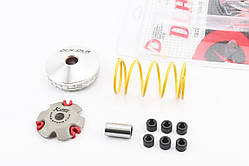 Варіатор передній (тюнінг) Honda LEAD AF48, DIO AF54/56 "DLH" (+палець, ролики 6 шт., пружина торкрайвера)