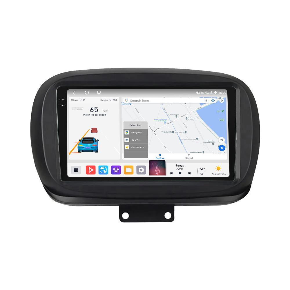 Штатная магнитола  Mekede MS 2k Fiat 500X (2014-2020) Android CarPlay QleD