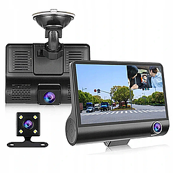 Відеореєстратор автомобільний DVR-T655 Full HD (3 камери)