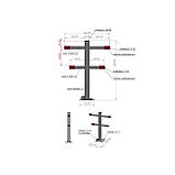 Бар'єр паркувальний «Ялинка» складаний (без замка) h=60 см b=16/ 55 см Yato YT-55745, фото 5